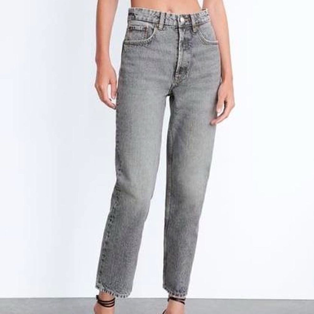 ZARA Trafaluc Denimwear Gray Highrise Jeans
